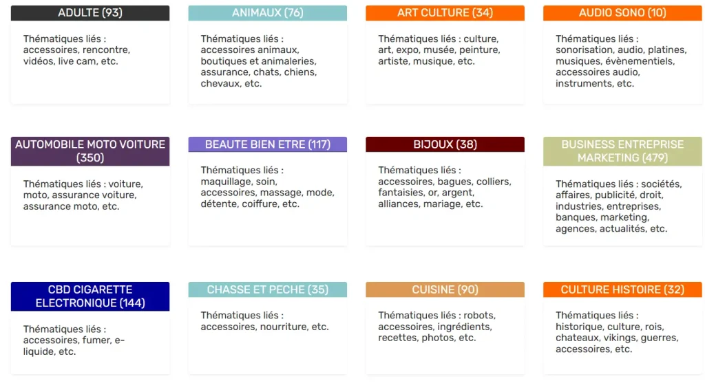 thématiques linkclub