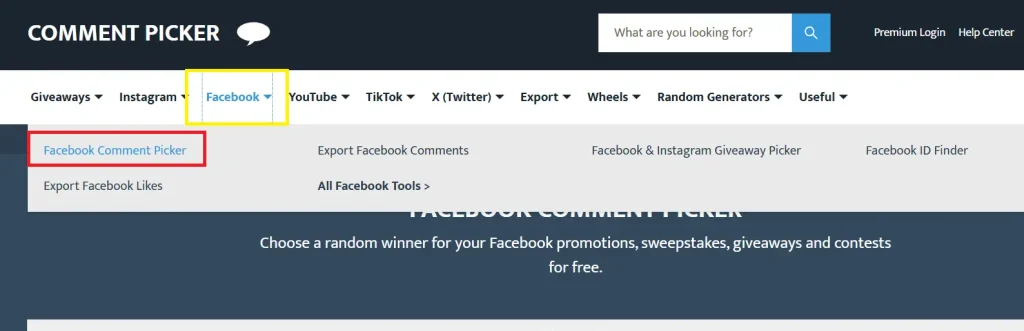 facebook comment picker