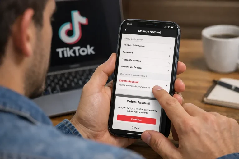 comment supprimer compte tiktok