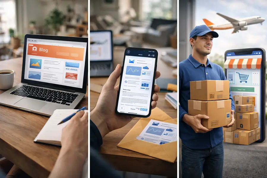 blogging, newsletter, drophispping