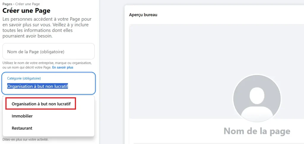 organisation à but non lucratif