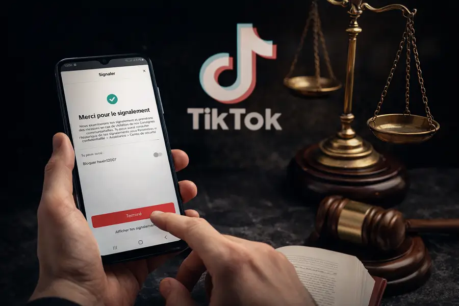 responsabilité signalement tiktok